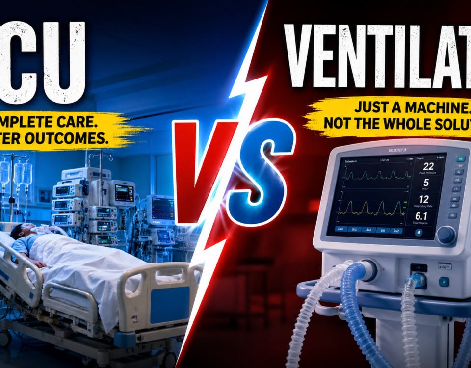 ICU vs ventilator roles in emergency treatment explained visually