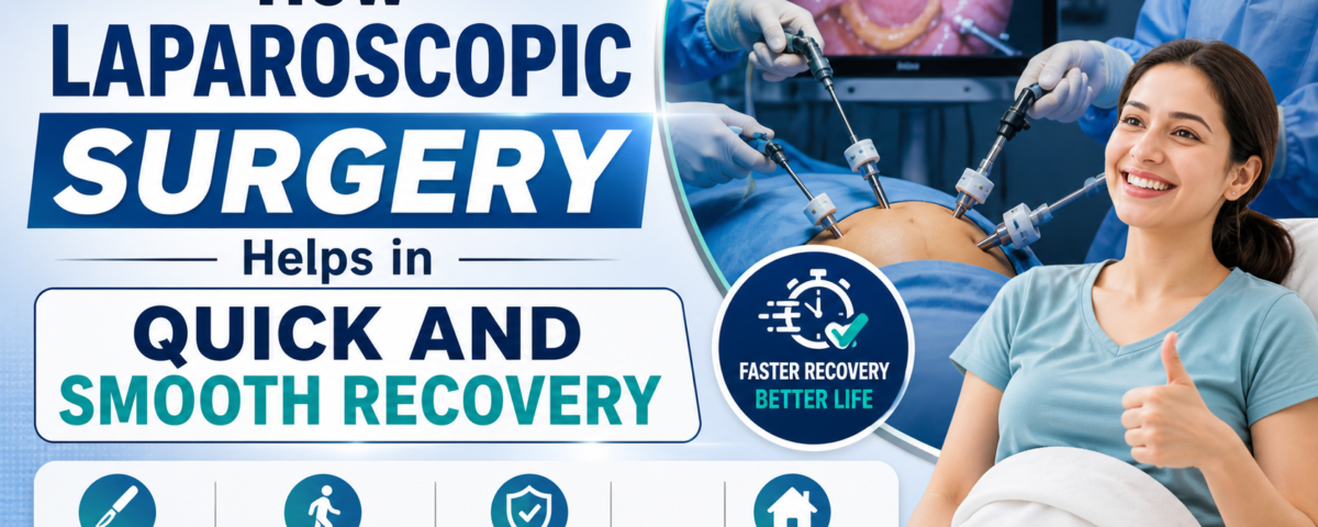 Doctor performing laparoscopic surgery for faster and smooth recovery