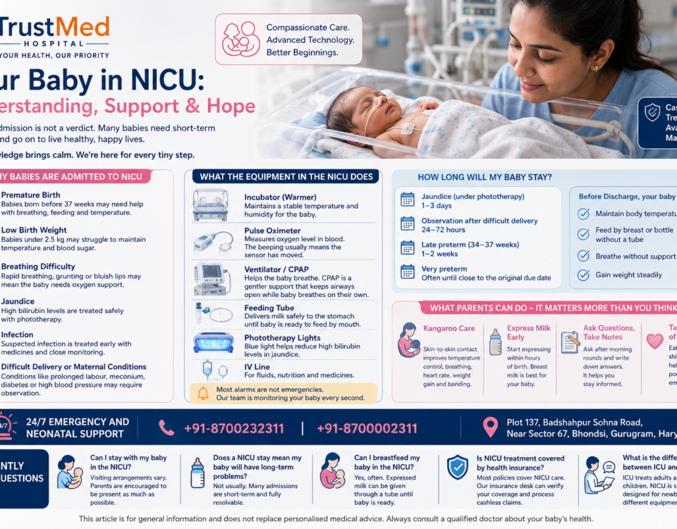 Newborn receiving specialised care in the NICU hospital in Gurgaon