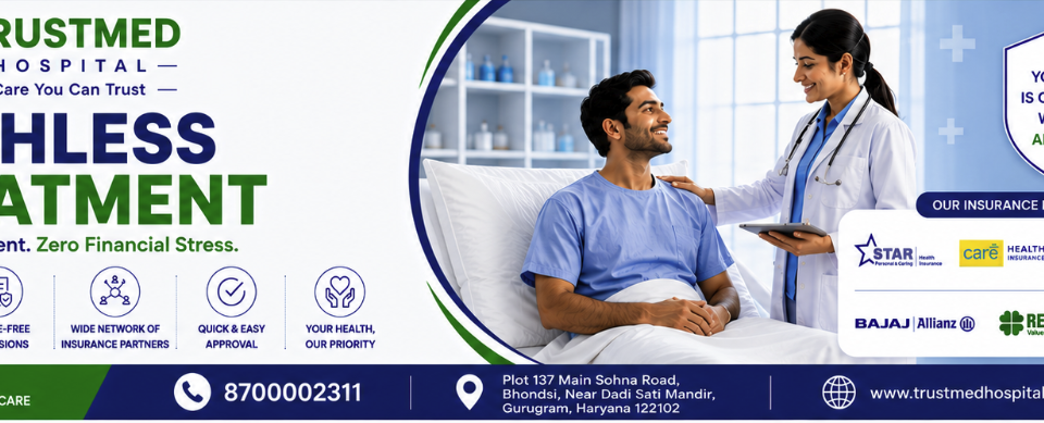 cashless treatment in Gurgaon hospital across all departments