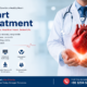 Heart treatment specialist holding a human heart model, representing advanced cardiac care, heart disease diagnosis, angioplasty, and modern cardiology services.
