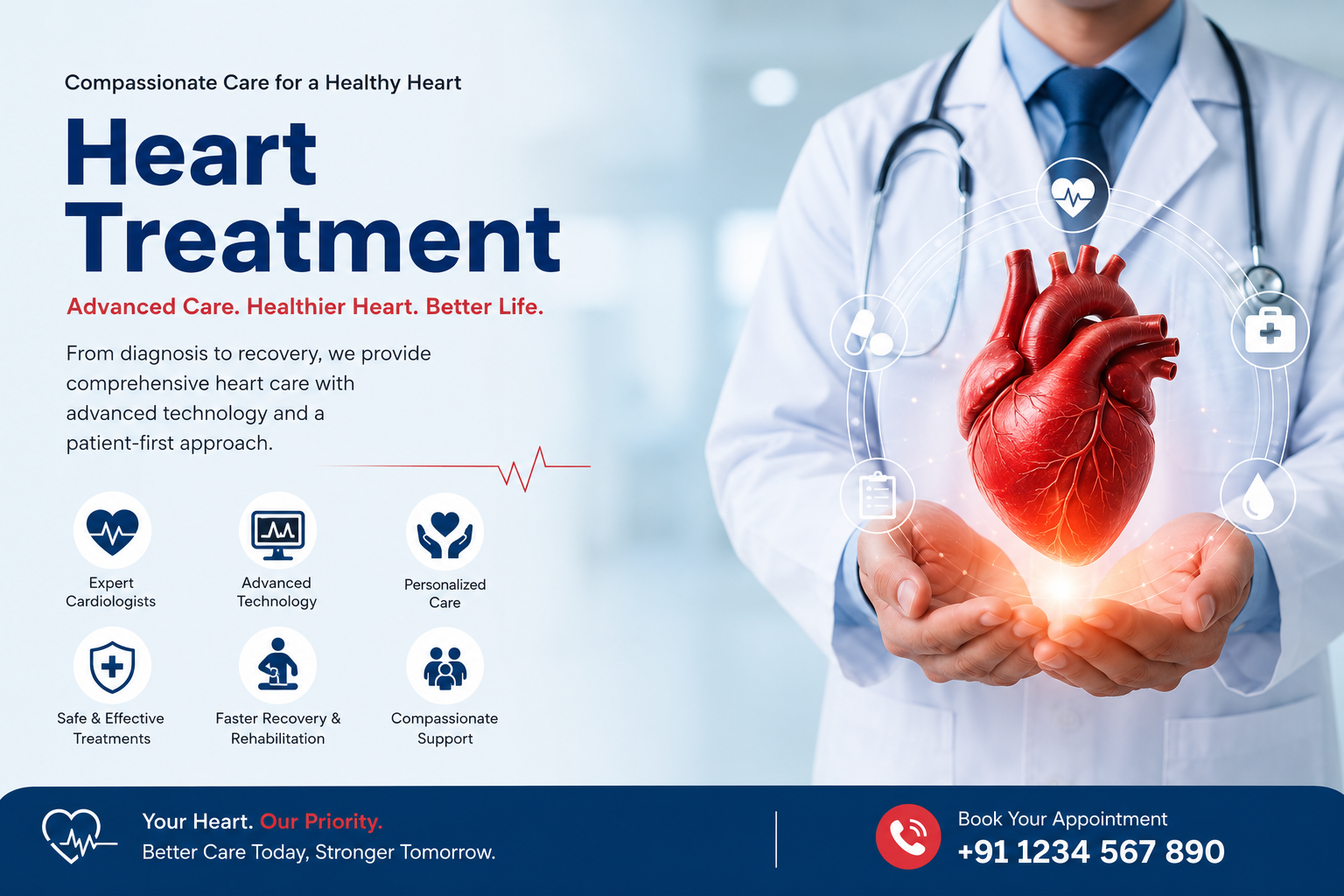 Heart treatment in Gurgaon - cardiac consultation at TrustMed Hospital